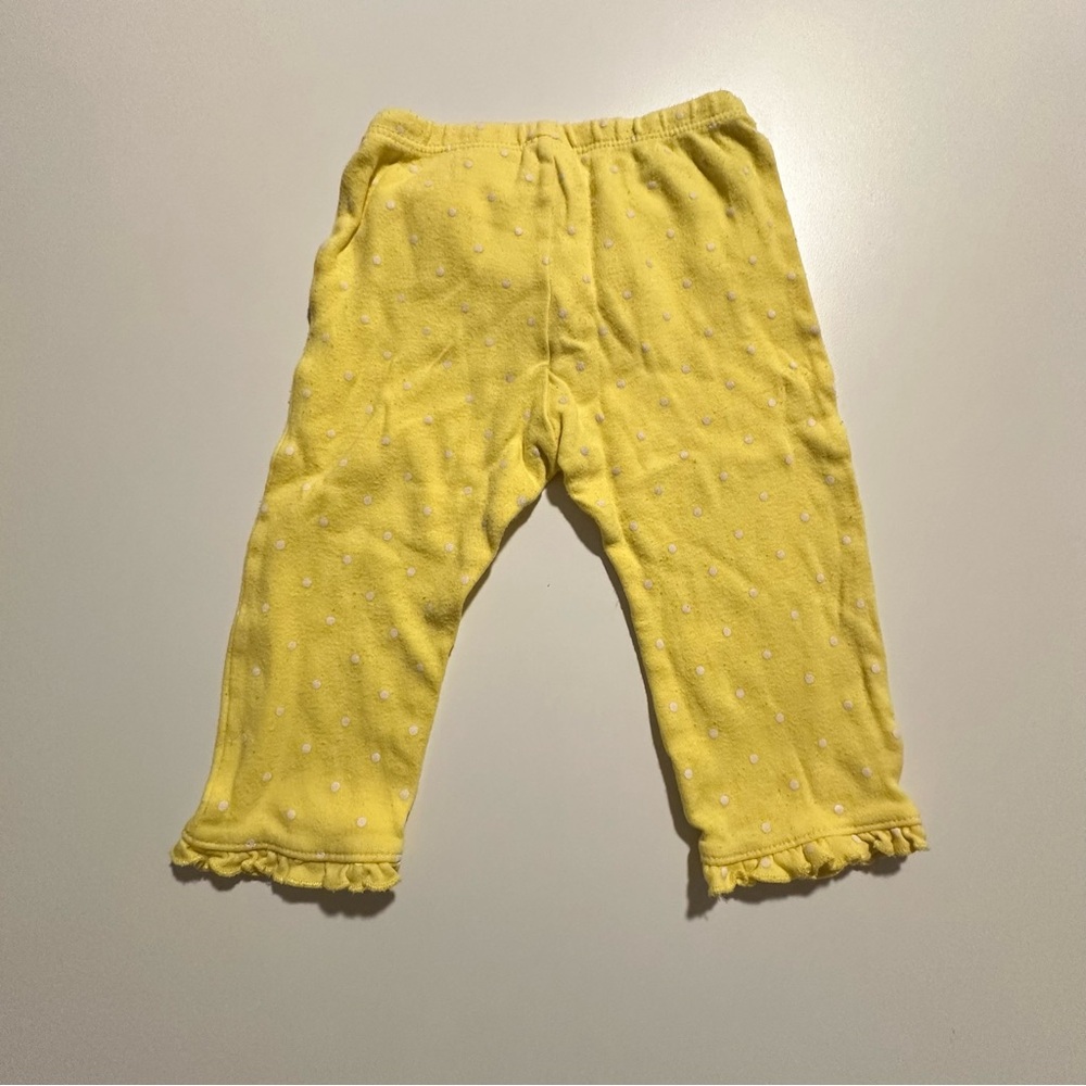 Carter’s Yellow Baby Pants with White Dots 12M - Picture 2 of 4